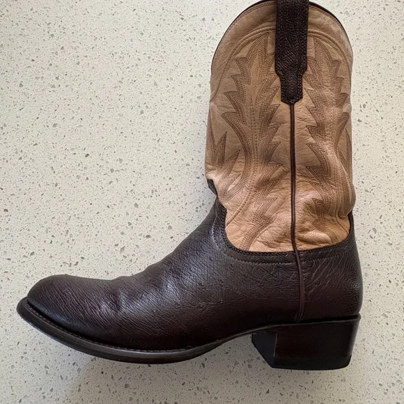 Tecovas The Weston-Chocolate Ostrich - Picture 8 of 10